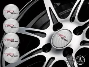 Toyota TRD Badge Cupola Logo Adesivi Ruota Stilosi